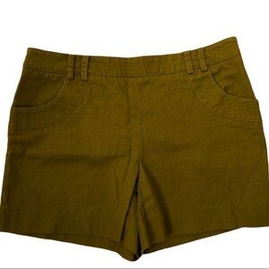 Elevenses Anthropologie Mustard 4” Cotton Shorts